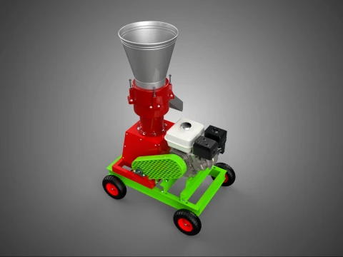 MOBIELE PELLETPERSMOLEN EXTRUSIEMACHINE BenzELMOTORMOTOR 3D Model