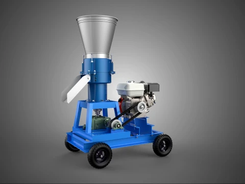 MOBİL PELET PRES DEĞİRMENİ EKSTR&Uuml;ZYON MAKİNASI GRAN&Uuml;LAT&Ouml;R PELETİZAT&Ouml;R 3D Model