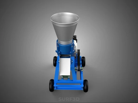 MOBILE PELLET PRESS MILL EXTRUSION MACHINE GRANULATOR PELLETIZER 3D Model