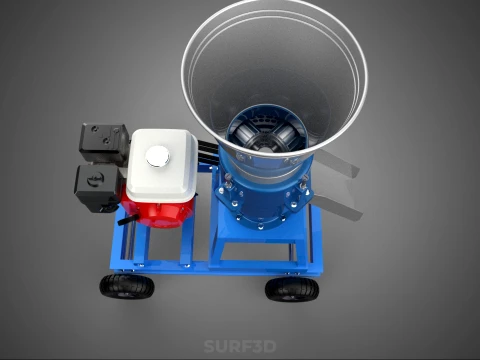 MOBILE PELLET PRESS MILL EXTRUSION MACHINE GRANULATOR PELLETIZER 3D Model