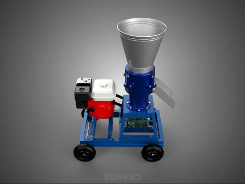 EXTRUSORA DE MOINHO DE PRENSA DE PELLET AZUL PADR&Atilde;O QUE FAZ M&Aacute;QUINA DE GASOLINA Modelo 3D
