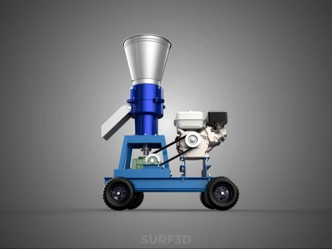 EXTRUSORA DE MOINHO DE PRENSA DE PELLET AZUL PADR&Atilde;O QUE FAZ M&Aacute;QUINA DE GASOLINA Modelo 3D