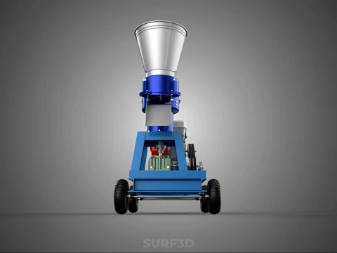 EXTRUSORA DE MOINHO DE PRENSA DE PELLET AZUL PADR&Atilde;O QUE FAZ M&Aacute;QUINA DE GASOLINA Modelo 3D