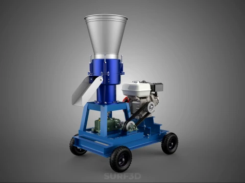 EXTRUSORA DE MOINHO DE PRENSA DE PELLET AZUL PADR&Atilde;O QUE FAZ M&Aacute;QUINA DE GASOLINA Modelo 3D