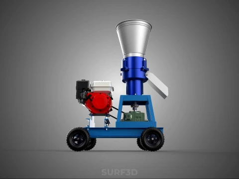 EXTRUSORA DE MOINHO DE PRENSA DE PELLET AZUL PADR&Atilde;O QUE FAZ M&Aacute;QUINA DE GASOLINA Modelo 3D