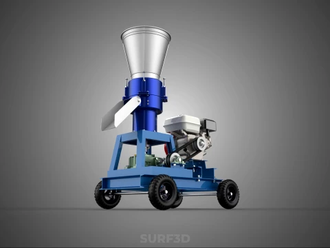 EXTRUSORA DE MOINHO DE PRENSA DE PELLET AZUL PADR&Atilde;O QUE FAZ M&Aacute;QUINA DE GASOLINA Modelo 3D