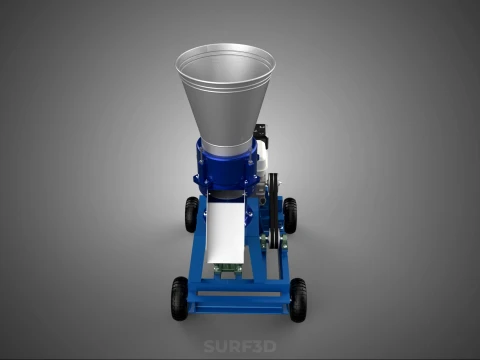 EXTRUSORA DE MOINHO DE PRENSA DE PELLET AZUL PADR&Atilde;O QUE FAZ M&Aacute;QUINA DE GASOLINA Modelo 3D