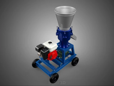 EXTRUSORA DE MOINHO DE PRENSA DE PELLET AZUL PADR&Atilde;O QUE FAZ M&Aacute;QUINA DE GASOLINA Modelo 3D
