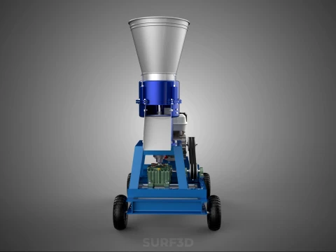 EXTRUSORA DE MOINHO DE PRENSA DE PELLET AZUL PADR&Atilde;O QUE FAZ M&Aacute;QUINA DE GASOLINA Modelo 3D