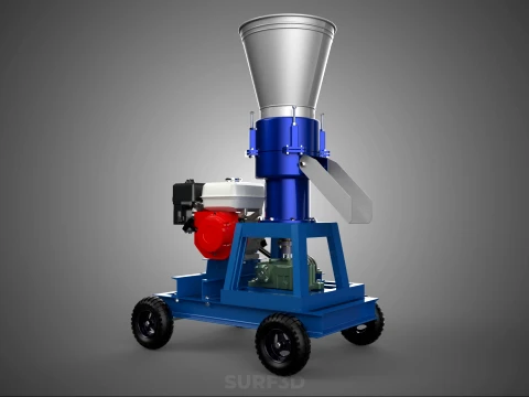EXTRUSORA DE MOINHO DE PRENSA DE PELLET AZUL PADR&Atilde;O QUE FAZ M&Aacute;QUINA DE GASOLINA Modelo 3D