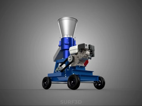 EXTRUSORA DE MOINHO DE PRENSA DE PELLET AZUL PADR&Atilde;O QUE FAZ M&Aacute;QUINA DE GASOLINA Modelo 3D