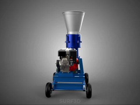 EXTRUSORA DE MOINHO DE PRENSA DE PELLET AZUL PADR&Atilde;O QUE FAZ M&Aacute;QUINA DE GASOLINA Modelo 3D