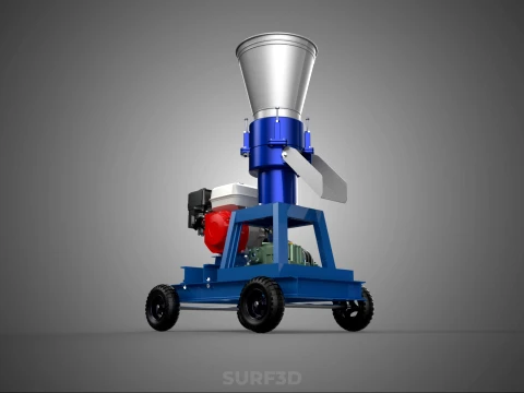EXTRUSORA DE MOINHO DE PRENSA DE PELLET AZUL PADR&Atilde;O QUE FAZ M&Aacute;QUINA DE GASOLINA Modelo 3D
