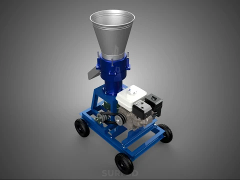 EXTRUSORA DE MOINHO DE PRENSA DE PELLET AZUL PADR&Atilde;O QUE FAZ M&Aacute;QUINA DE GASOLINA Modelo 3D