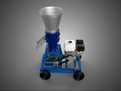 EXTRUSORA DE MOINHO DE PRENSA DE PELLET AZUL PADR&Atilde;O QUE FAZ M&Aacute;QUINA DE GASOLINA Modelo 3D