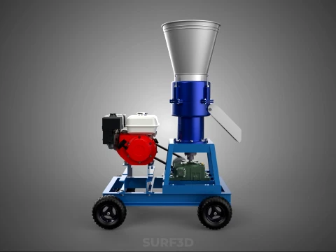 EXTRUSORA DE MOINHO DE PRENSA DE PELLET AZUL PADR&Atilde;O QUE FAZ M&Aacute;QUINA DE GASOLINA Modelo 3D