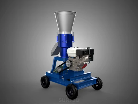 EXTRUSORA DE MOINHO DE PRENSA DE PELLET AZUL PADR&Atilde;O QUE FAZ M&Aacute;QUINA DE GASOLINA Modelo 3D