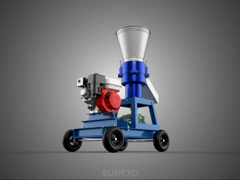 EXTRUSORA DE MOINHO DE PRENSA DE PELLET AZUL PADR&Atilde;O QUE FAZ M&Aacute;QUINA DE GASOLINA Modelo 3D