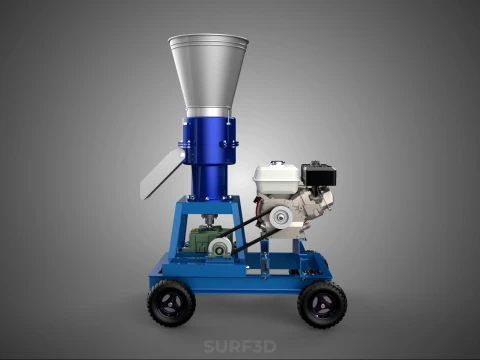 EXTRUSORA DE MOINHO DE PRENSA DE PELLET AZUL PADR&Atilde;O QUE FAZ M&Aacute;QUINA DE GASOLINA Modelo 3D