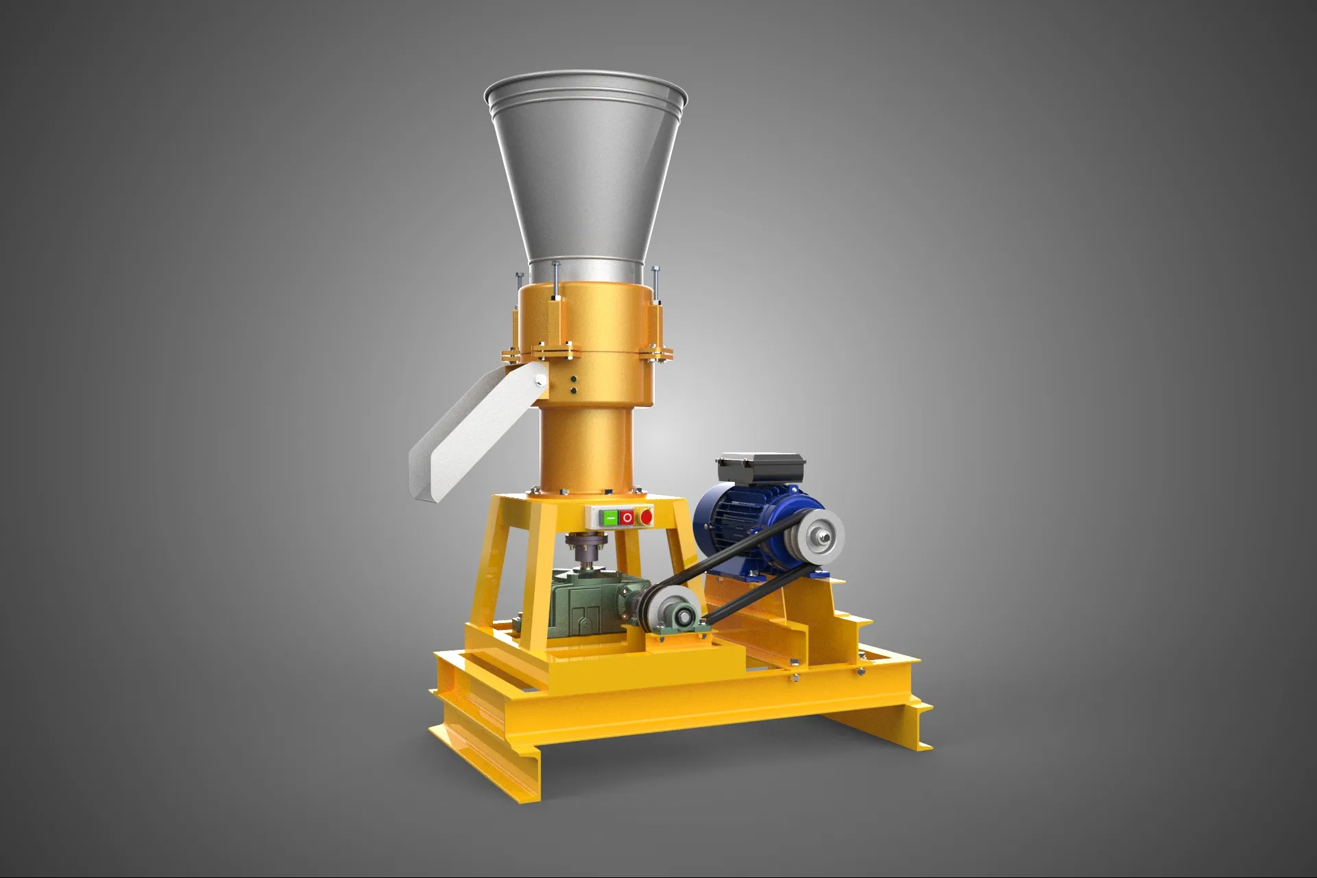 PELLET PRESS MILL MAKING EXTRUDER MACHINE ELECTRIC MOTOR ENGINE 3D Model .c4d .max .obj .3ds .fbx .stl .blend 