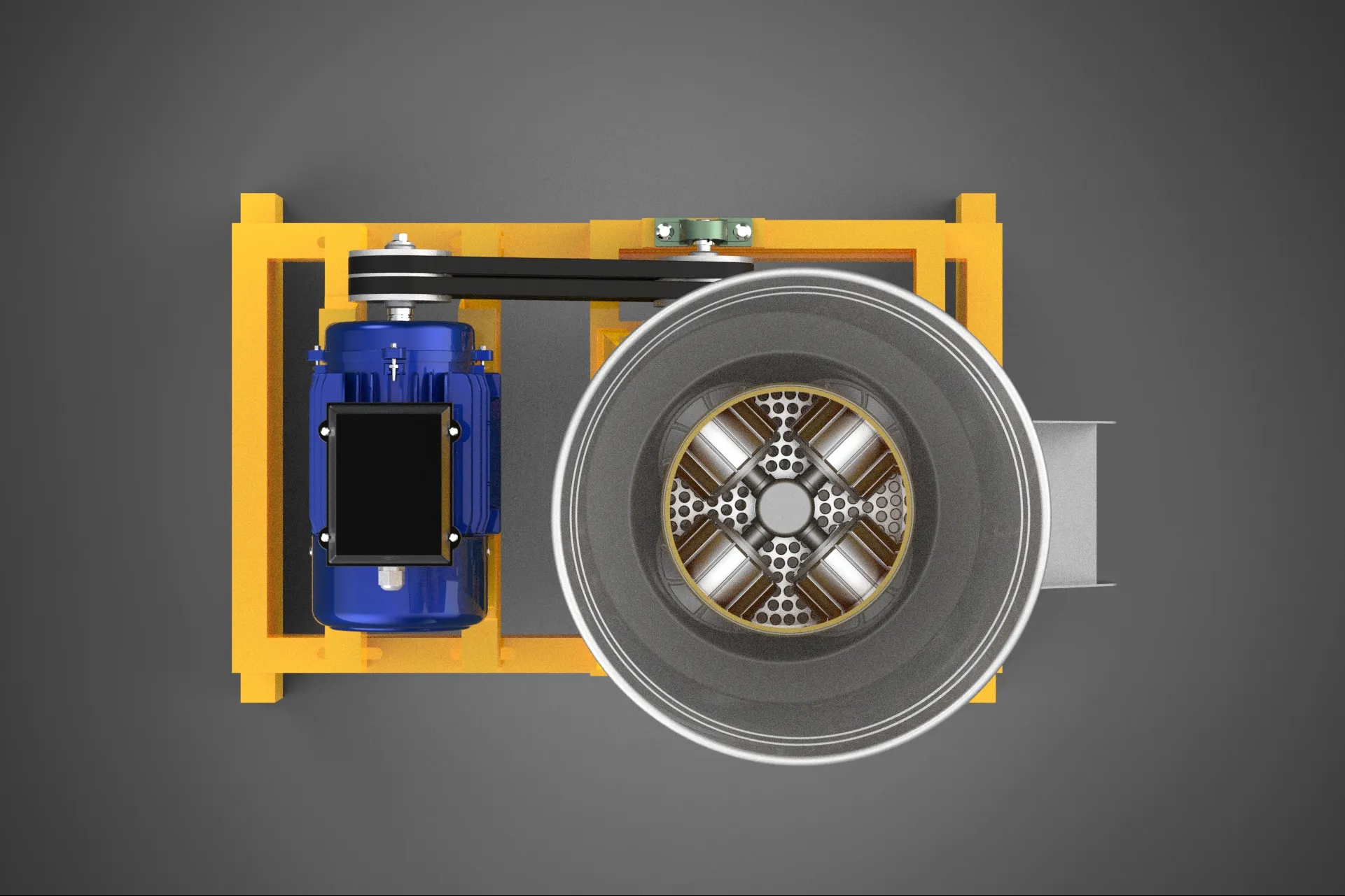 QUAD FOUR 4 COMPRESSION ROLLER FLATDIE PELLET PRESS MILL MACHINE 3D Model .c4d .max .obj .3ds .fbx .stl .blend 