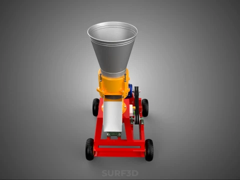 PORTABLE PELLET PRESS MILL MAKING MACHINE ELECTRIC MOTOR POWERED 3D Model