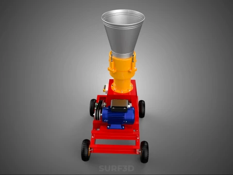 PORTABLE PELLET PRESS MILL MAKING MACHINE ELECTRIC MOTOR POWERED 3D Model