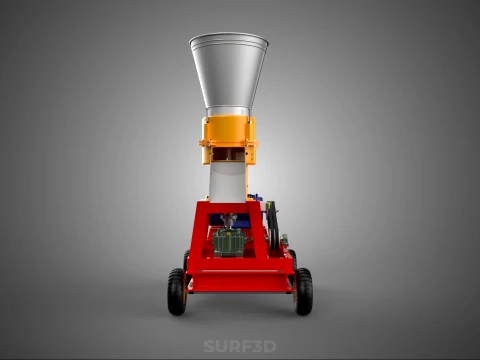 PORTABLE PELLET PRESS MILL MAKING MACHINE ELECTRIC MOTOR POWERED 3D Model