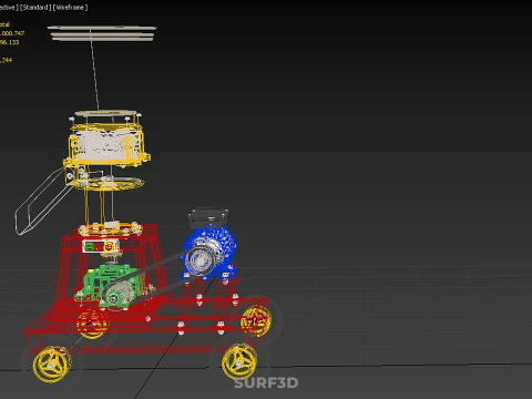 PORTABLE PELLET PRESS MILL MAKING MACHINE ELECTRIC MOTOR POWERED 3D Model