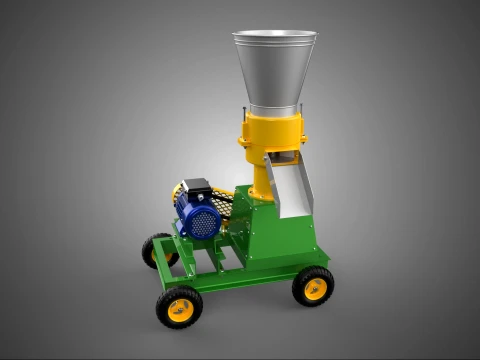PRENSA DE PELLETS EL&Eacute;CTRICA M&Oacute;VIL MOLINO PELLETIZADORA GRANJA Modelo 3D