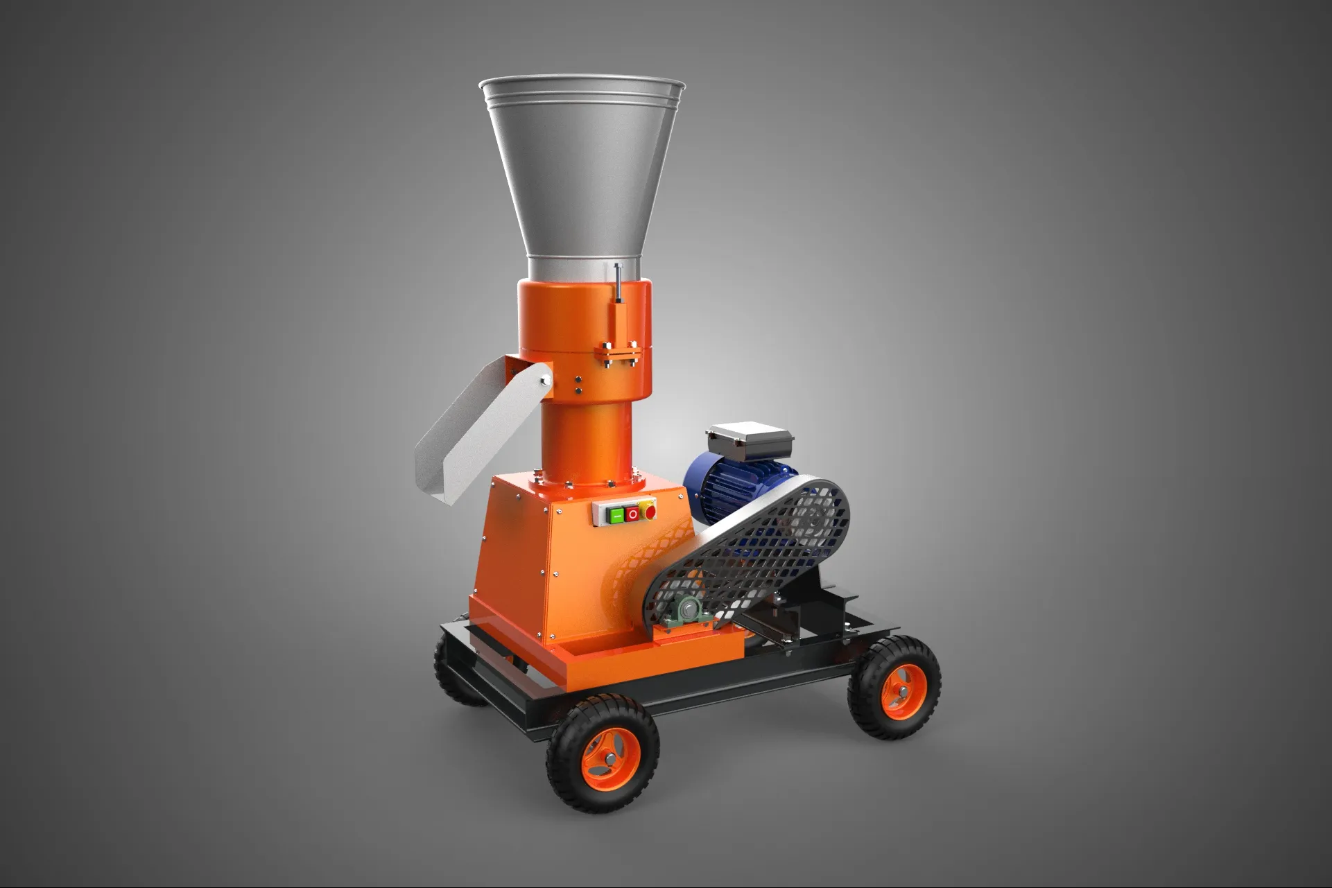 ELECTRIC PROCESSING PELLET PRESS MILL GRANULATOR MAKING MACHINE 3D Model .c4d .max .obj .3ds .fbx .stl .blend 