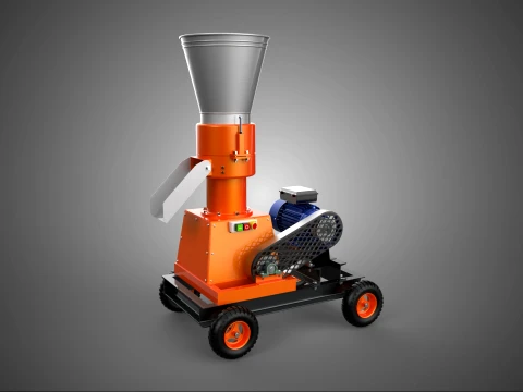M&Aacute;QUINA PARA FABRICAR GRANULADORES DE MOLINO DE PELLETS DE PROCESAMIENTO EL&Eacute;CTRICO Modelo 3D