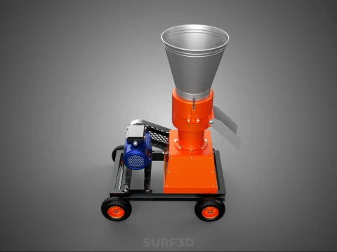 ELECTRIC PROCESSING PELLET PRESS MILL GRANULATOR MAKING MACHINE 3D Model