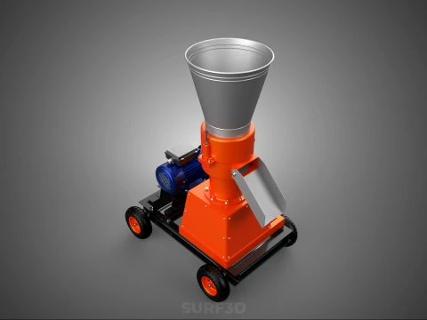 ELECTRIC PROCESSING PELLET PRESS MILL GRANULATOR MAKING MACHINE 3D Model