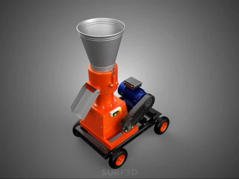 ELECTRIC PROCESSING PELLET PRESS MILL GRANULATOR MAKING MACHINE 3D Model