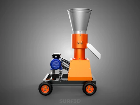 ELECTRIC PROCESSING PELLET PRESS MILL GRANULATOR MAKING MACHINE 3D Model