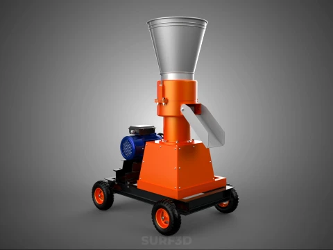 ELECTRIC PROCESSING PELLET PRESS MILL GRANULATOR MAKING MACHINE 3D Model
