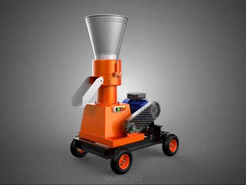 ELECTRIC PROCESSING PELLET PRESS MILL GRANULATOR MAKING MACHINE 3D Model
