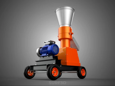 ELECTRIC PROCESSING PELLET PRESS MILL GRANULATOR MAKING MACHINE 3D Model