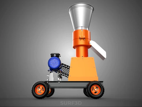 ELECTRIC PROCESSING PELLET PRESS MILL GRANULATOR MAKING MACHINE 3D Model