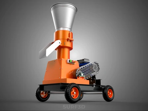 ELECTRIC PROCESSING PELLET PRESS MILL GRANULATOR MAKING MACHINE 3D Model