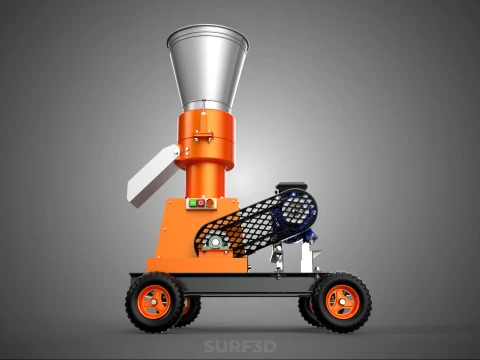 ELECTRIC PROCESSING PELLET PRESS MILL GRANULATOR MAKING MACHINE 3D Model