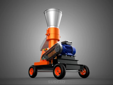ELECTRIC PROCESSING PELLET PRESS MILL GRANULATOR MAKING MACHINE 3D Model