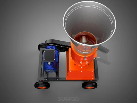 ELECTRIC PROCESSING PELLET PRESS MILL GRANULATOR MAKING MACHINE 3D Model