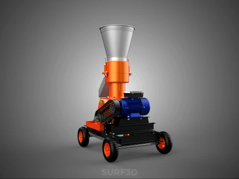 ELECTRIC PROCESSING PELLET PRESS MILL GRANULATOR MAKING MACHINE 3D Model