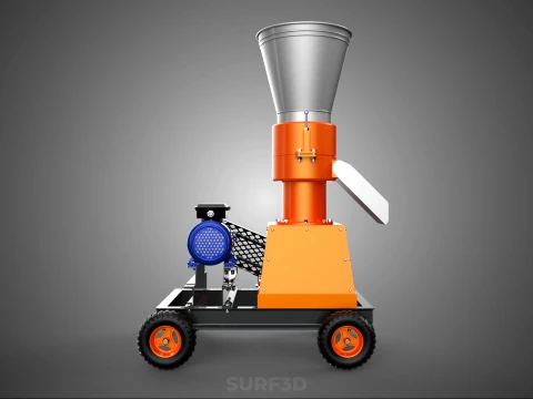 ELECTRIC PROCESSING PELLET PRESS MILL GRANULATOR MAKING MACHINE 3D Model