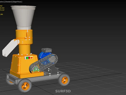 ELECTRIC PROCESSING PELLET PRESS MILL GRANULATOR MAKING MACHINE 3D Model