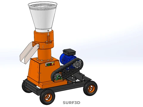 ELECTRIC PROCESSING PELLET PRESS MILL GRANULATOR MAKING MACHINE 3D Model
