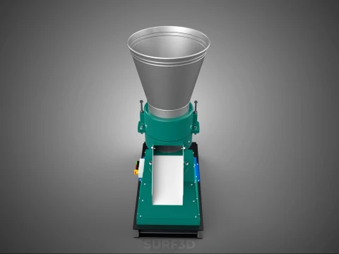 PELLET PRESS MILL MAKING EXTRUDER MACHINE ELECTRIC MOTOR POWERED 3D Model