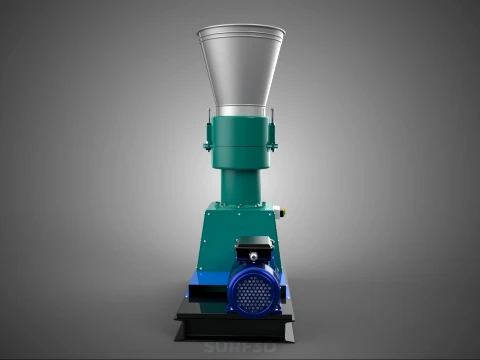 PELLET PRESS MILL MAKING EXTRUDER MACHINE ELECTRIC MOTOR POWERED 3D Model